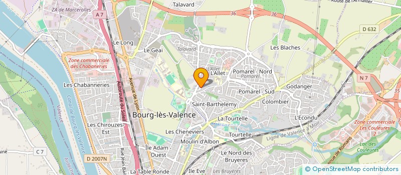 localisation de l'entreprise SCI BIETRIX  BOURG-LES-VALENCE