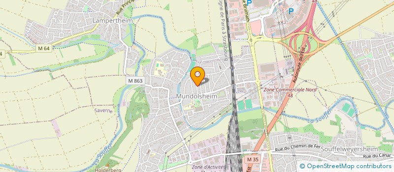 localisation de l'entreprise SCI BIGEBA  MUNDOLSHEIM