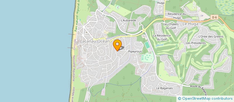 localisation de l'entreprise SCI BIGUINE  LACANAU