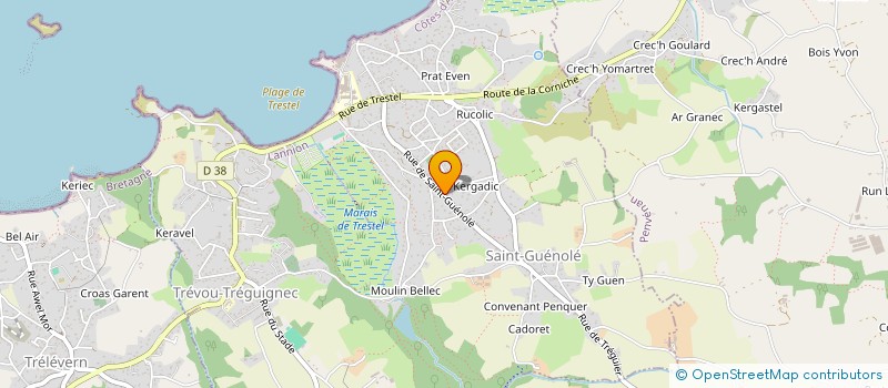 localisation de l'entreprise SCI BIHANNIC  TREVOU-TREGUIGNEC