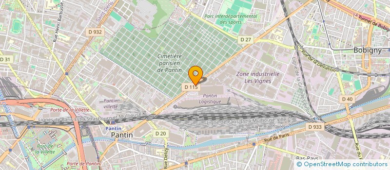 localisation de l'entreprise SCI BILBAU à PANTIN
