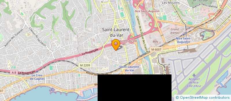 localisation de l'entreprise SCI BILJACK à SAINT-LAURENT-DU-VAR