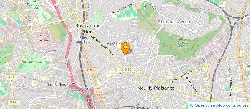 localisation de l'entreprise SCI BILLA à ROSNY-SOUS-BOIS
