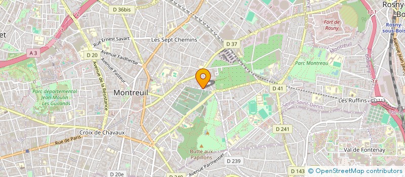 localisation de l'entreprise SCI BILLIE à MONTREUIL