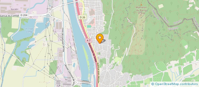 localisation de l'entreprise SCI BILOU 2  BOLLENE