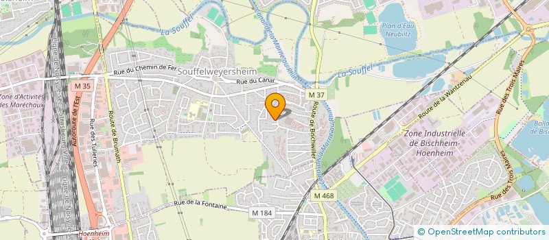 localisation de l'entreprise SCI BIMA  SOUFFELWEYERSHEIM