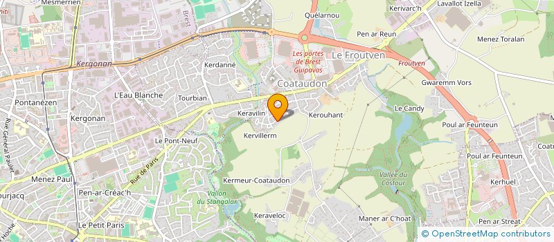 localisation de l'entreprise SCI BIMOSO  GUIPAVAS