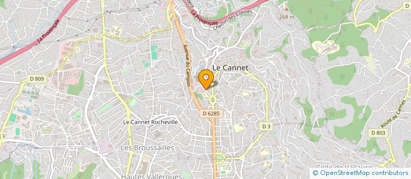 localisation de l'entreprise SCI BINA à LE CANNET