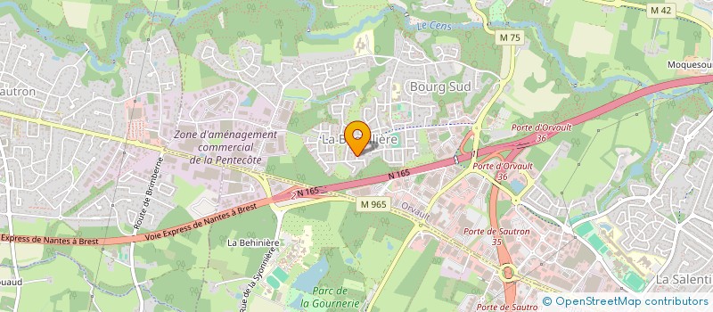 localisation de l'entreprise SCI BINEAU à ORVAULT