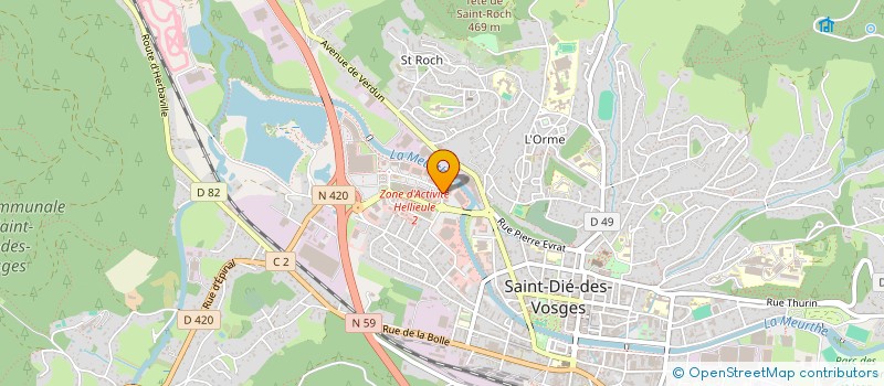 localisation de l'entreprise SCI BIOSPORT à SAINT-DIE-DES-VOSGES
