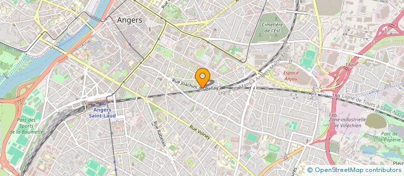 localisation de l'entreprise SCI BIQUETTE 2COM à ANGERS