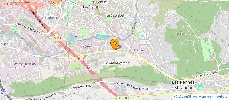 localisation de l'entreprise SCI BIRDELEC à LES PENNES-MIRABEAU