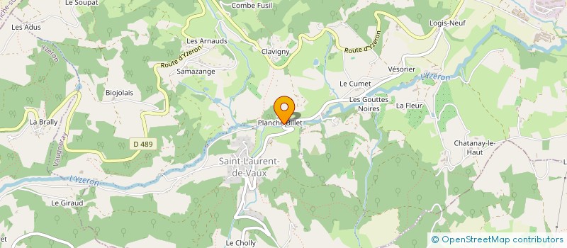 localisation de l'entreprise SCI BISSON DUMONTIER  VAUGNERAY