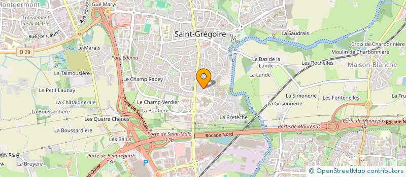 localisation de l'entreprise SCI BIZEUX  SAINT-GREGOIRE