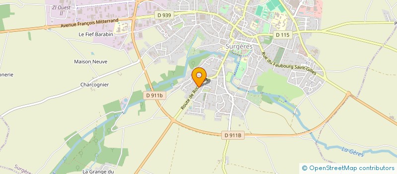 localisation de l'entreprise SCI BJC  SURGERES