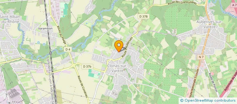 localisation de l'entreprise SCI  BJM  INVESTISSEMENTS  CLONAS-SUR-VAREZE