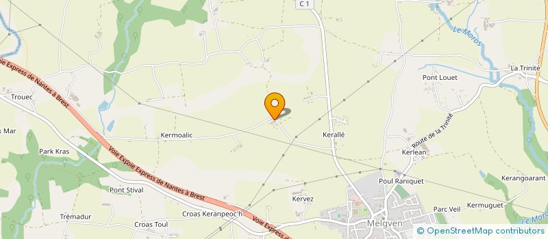 localisation de l'entreprise SCI BK STEPHAN  MELGVEN