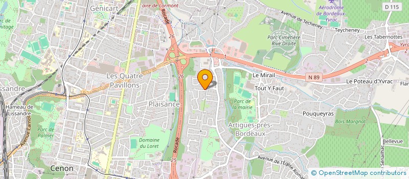 localisation de l'entreprise SCI BKF  ARTIGUES-PRES-BORDEAUX