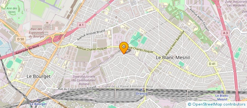 localisation de l'entreprise SCI BKMI  LE BLANC-MESNIL