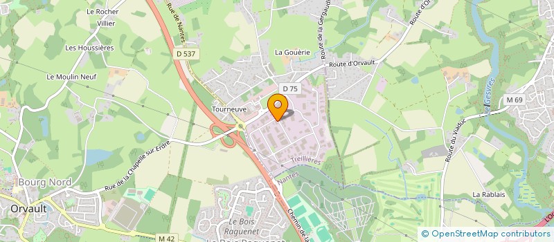 localisation de l'entreprise SCI BL INVEST  TREILLIERES