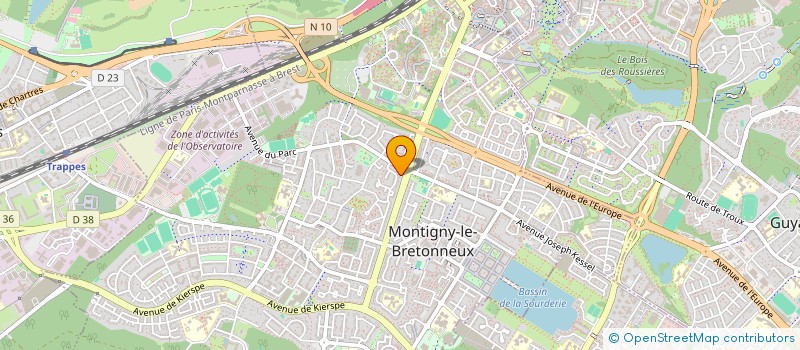 localisation de l'entreprise SCI BL SQY  MONTIGNY-LE-BRETONNEUX