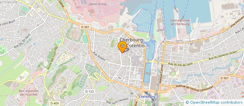 localisation de l'entreprise SCI  BLA BLA  CHERBOURG-EN-COTENTIN