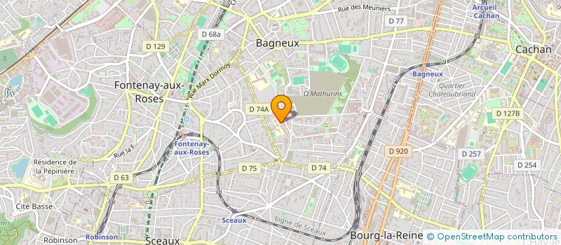 localisation de l'entreprise SCI BLANC BLEU VERT  BAGNEUX