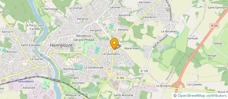 localisation de l'entreprise SCI BLANC LEONARD  HENNEBONT