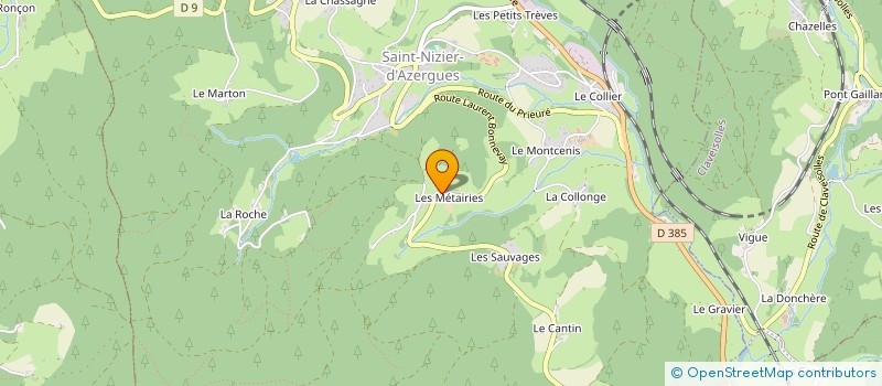 localisation de l'entreprise SCI BLANC PASSERELLE  SAINT-NIZIER-D AZERGUES