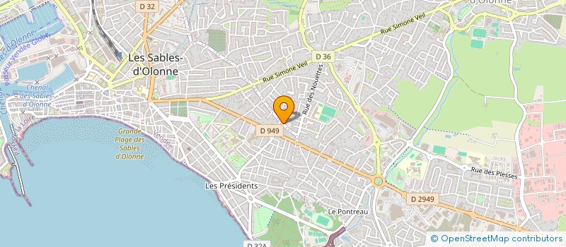 localisation de l'entreprise SCI BLANCHARD-CHANGEY à LES SABLES D'OLONNE