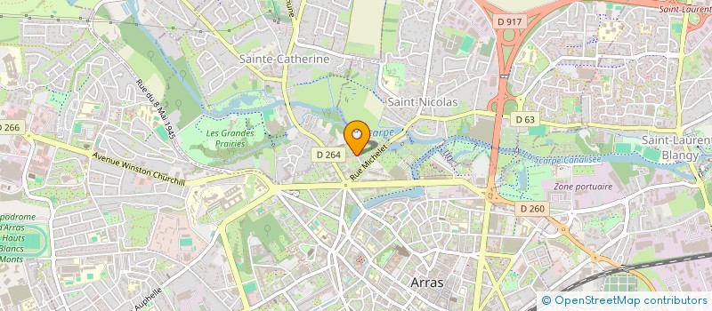 localisation de l'entreprise SCI BLANCHE à ARRAS