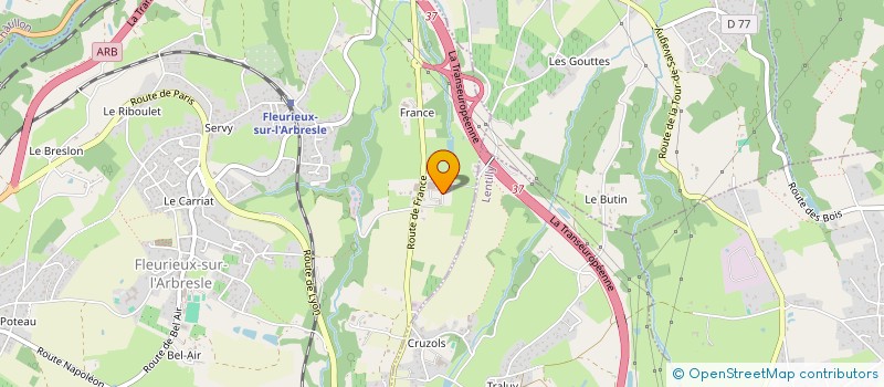 localisation de l'entreprise SCI BLANCHE  FLEURIEUX-SUR-L'ARBRESLE