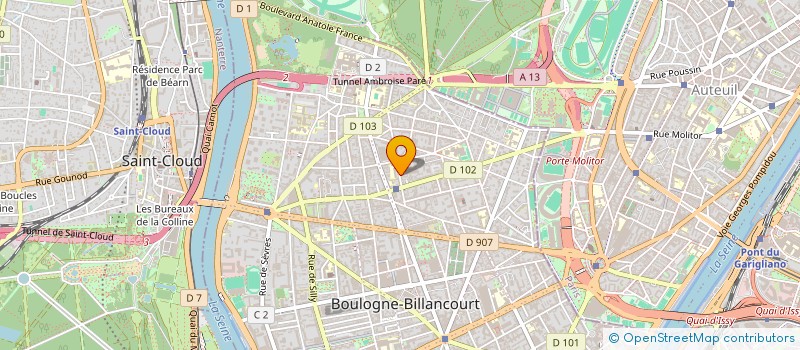 localisation de l'entreprise SCI BLANCHE DE CASTILLE à BOULOGNE-BILLANCOURT