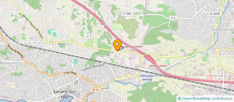 localisation de l'entreprise SCI BLANCHE ROSE à SANARY-SUR-MER
