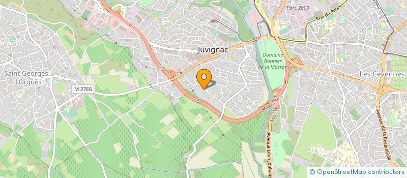 localisation de l'entreprise SCI BLANCHET  JUVIGNAC
