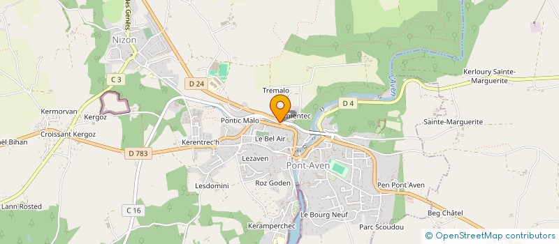 localisation de l'entreprise SCI BLANDINE IMMOBILIERE  PONT-AVEN