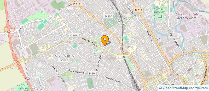 localisation de l'entreprise SCI BLANQUI 38 à TROYES