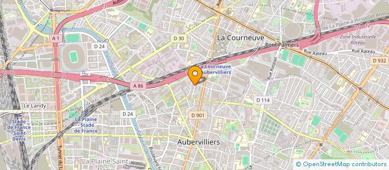 localisation de l'entreprise SCI BLCP à LA COURNEUVE