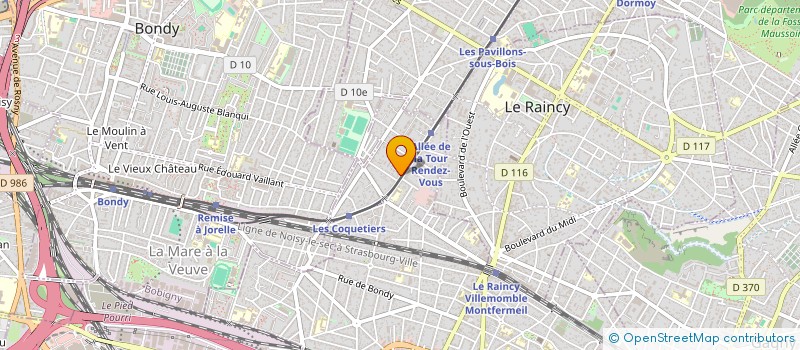 localisation de l'entreprise SCI BLD D' AULNAY à VILLEMOMBLE