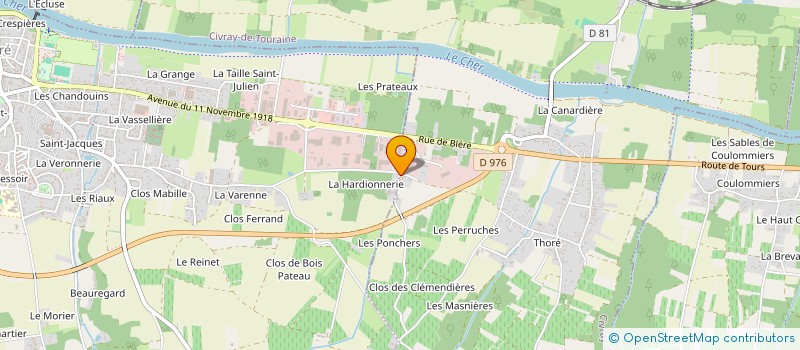 localisation de l'entreprise SCI BLERE SHOP  CIVRAY-DE-TOURAINE