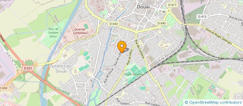 localisation de l'entreprise SCI BLEU à DOUAI