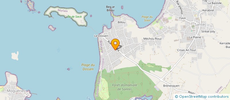 localisation de l'entreprise SCI BLEU ALIZEE  SANTEC
