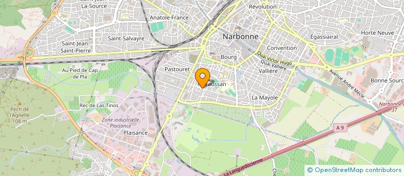 localisation de l'entreprise SCI BLEU AZUR à NARBONNE