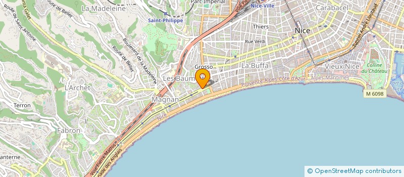 localisation de l'entreprise SCI BLEU AZUR à NICE