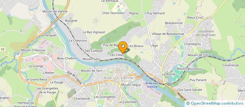 localisation de l'entreprise SCI BLEU CACTUS à AIXE-SUR-VIENNE