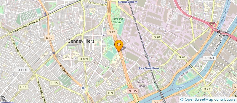 localisation de l'entreprise SCI BLEU CARAT à GENNEVILLIERS