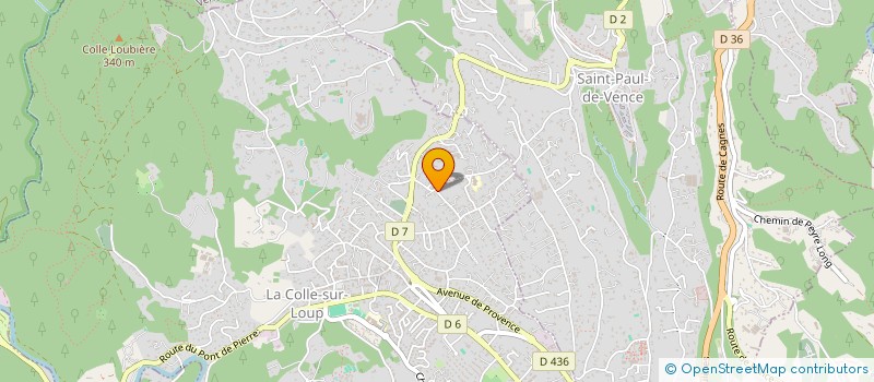 localisation de l'entreprise SCI BLEU SOLEIL  LA COLLE-SUR-LOUP