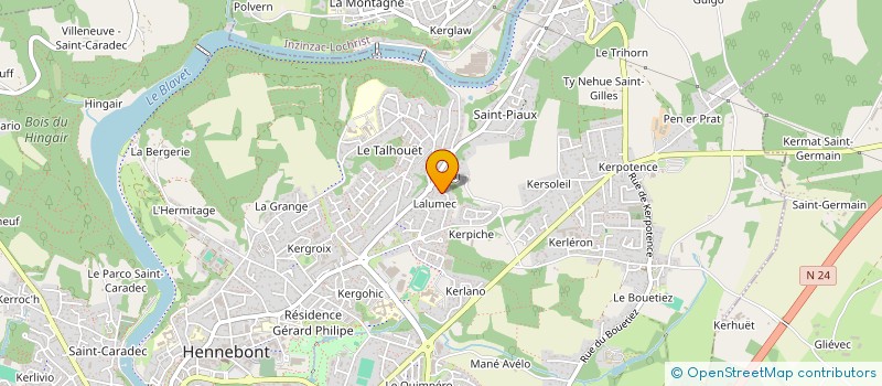 localisation de l'entreprise SCI BLEU TURQUOISE  HENNEBONT