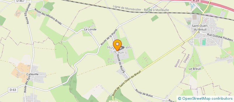 localisation de l'entreprise SCI BLEUE  HUGLEVILLE-EN-CAUX