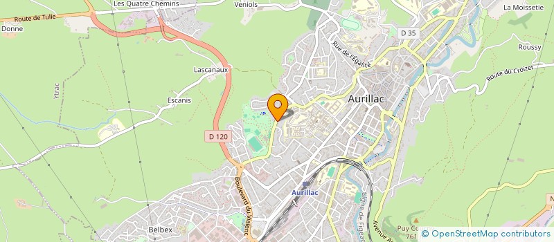 localisation de l'entreprise SCI BLEUE à AURILLAC